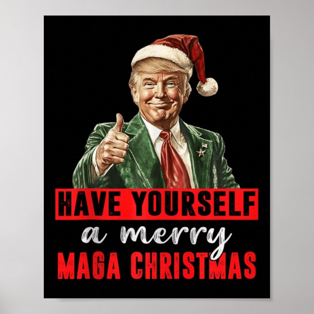 Póster Que te tengas feliz Navidad Funny, Trump Christ (Frente)