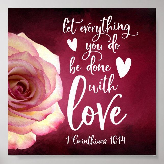 Póster Que todo lo que haces se haga con amor (Frente)