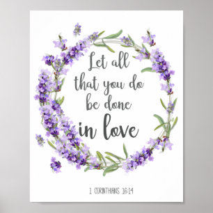 Póster Que todo lo que haces se haga en la Biblia de amor