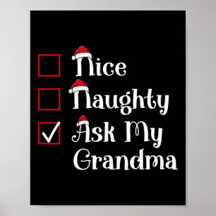Póster Qué traviesa preguntarle a mi abuela Navidades de