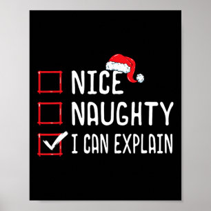 Póster Qué travieso puedo explicar la lista de Navidades