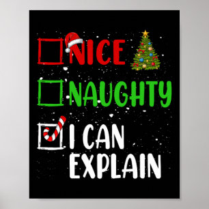 Póster Qué travieso puedo explicar la lista de Navidades