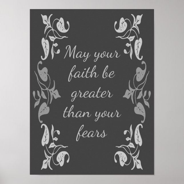 Póster Que tu fe sea mayor que tus miedos Poster (Frente)