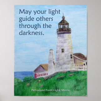 Póster Que tu luz guíe a otros a través de la oscuridad