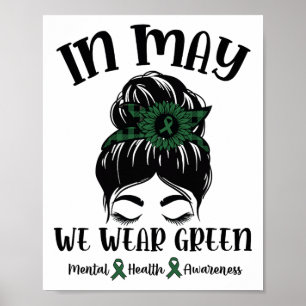 Póster Que usemos conciencia verde de la salud mental 1