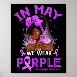 Póster Que usemos mujeres negras moradas Fibromialgia Awa