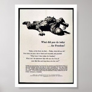 Póster ¿Qué usted hizo hoy para la libertad?