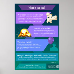 Póster Qué vaping - pulmón, las explosiones y más de las