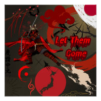 Que vengan, guerrero samurai japonés