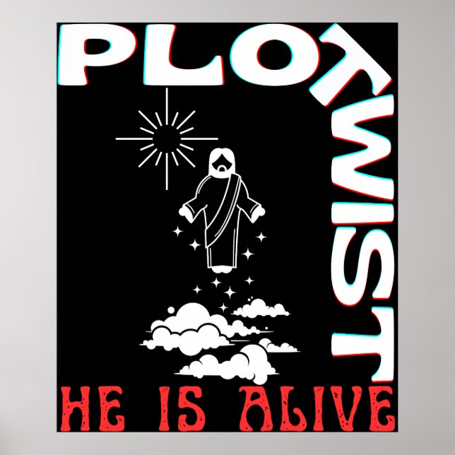 Póster Que viva la Pascua Jesús está vivo Dios amor (Frente)