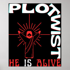 Póster Que viva la Pascua Jesús está vivo Dios amor