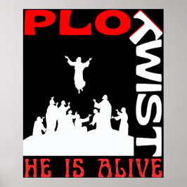 Póster Que viva la Pascua Jesús está vivo Dios amor