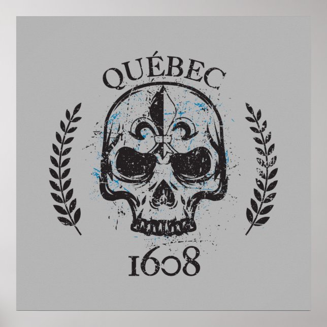 Póster Quebec 1608 estilo grúa grunge métal 1608 (Frente)