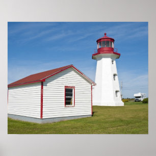 Póster Quebec, Canadá. Faro de Cap D'Espoir.