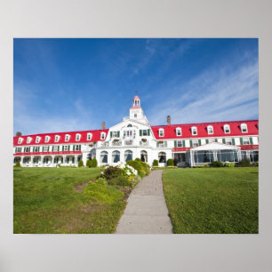 Póster Quebec, Canadá. Histórico Hotel Tadoussac,