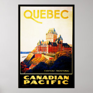 Póster QuEBEC Chateau Frontenac Resorts Hotel Holidays