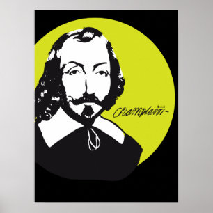 Póster Quebec Samuel de Champlain 1608 Nouvelle-Francia