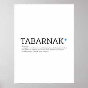 Póster Québec Tabanak Juron Joual Humor Français