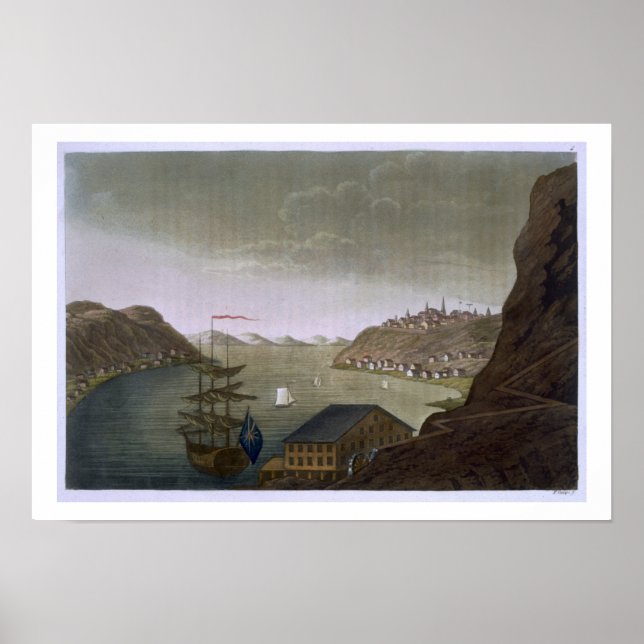 Póster Quebec y el río San Lorenzo, placa 4 de 'L (Frente)