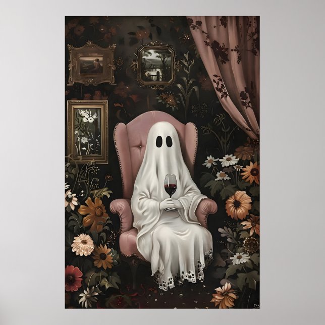 Póster Quédate a Tomar una Copa… Si Te Atreves, Fantasma  (Frente)