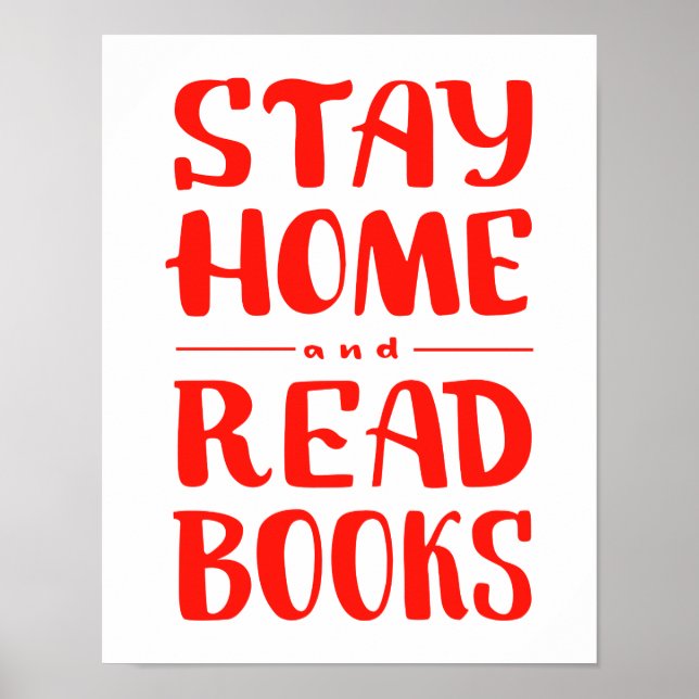 Póster Quédate en casa y lee libros (Frente)