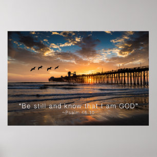 Póster Quédate quieto y sé que soy DIOS