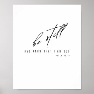 Póster quédate quieto y sé que soy Dios. Poster e impresi