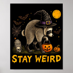 Póster Quédate raro Jimothy Seattle Mapache Halloween