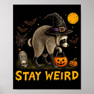 Póster Quédate raro Jimothy Seattle Mapache Halloween