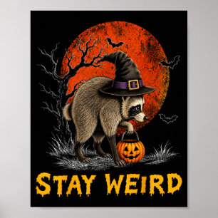 Póster Quédate raro Jimothy Seattle Mapache Halloween Com