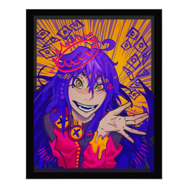Póster Queen anime (Anverso)