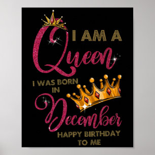 Póster Queen I Was Born In December Happy Birthday To Me