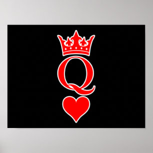 Póster Queen Love Valentine Romantic Día de San Valentín