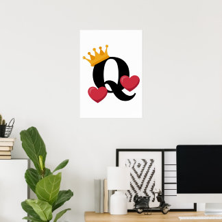 Póster Queen of Hearts Crowned Love Emblem