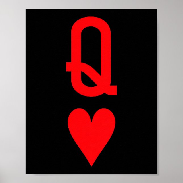 Póster Queen Of Hearts King Of Heart Couple Matching Wome (Frente)