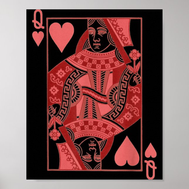 Póster Queen Of Hearts Valentines Day Cool V-day Couple M (Frente)