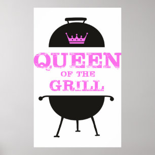 Póster Queen Of The Grill, Pink Crown Pink