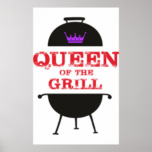 Póster Queen Of The Grill, Purple Crown Red