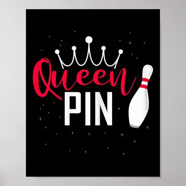 Póster Queen Pin Shirt Bowler Bowling League For Bowling  (Frente)