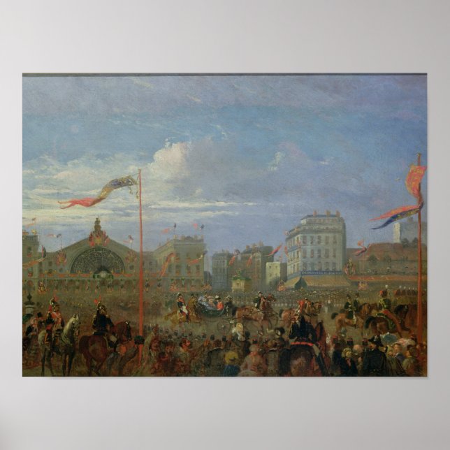 Póster Queen Victoria  Arriving at the Gare de l'Est (Frente)