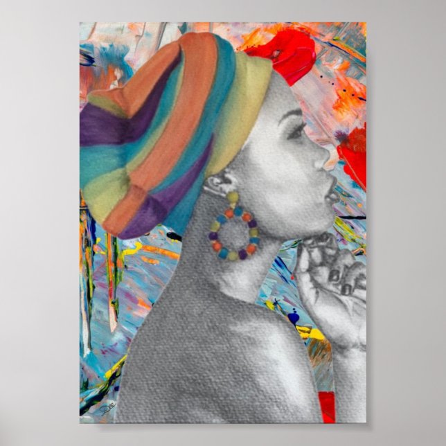 Póster QUEENCONFIDENCE Premium Canvas Matte Poster (5x7) (Frente)