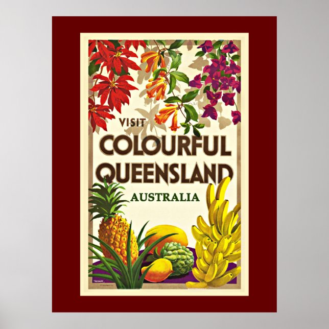 Póster Queensland Australia (Frente)