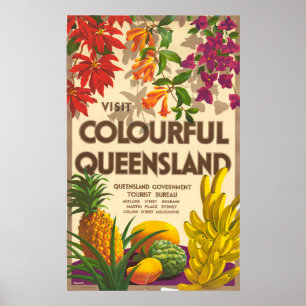 Póster Queensland Travel