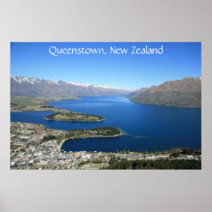 Póster Queenstown del pico de Bob, Nueva Zelanda - Poster