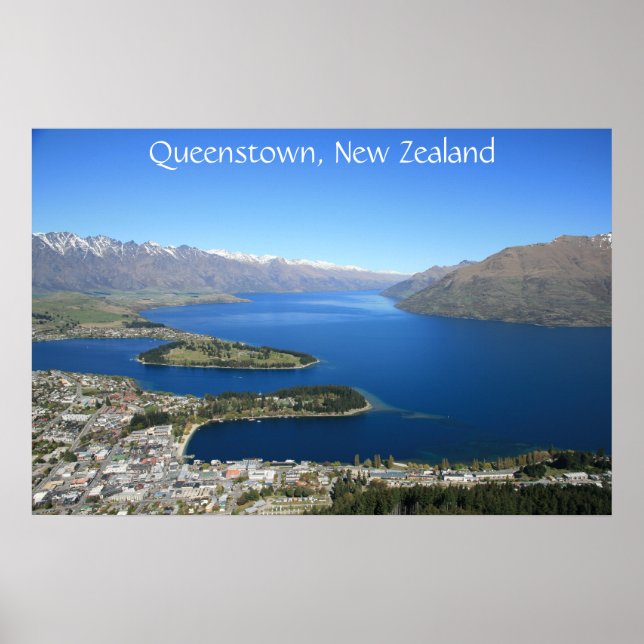 Póster Queenstown del pico de Bob, Nueva Zelanda - Poster (Frente)