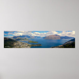 Póster Queenstown Panorama NZ