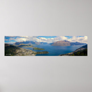 Póster Queenstown Panorama NZ