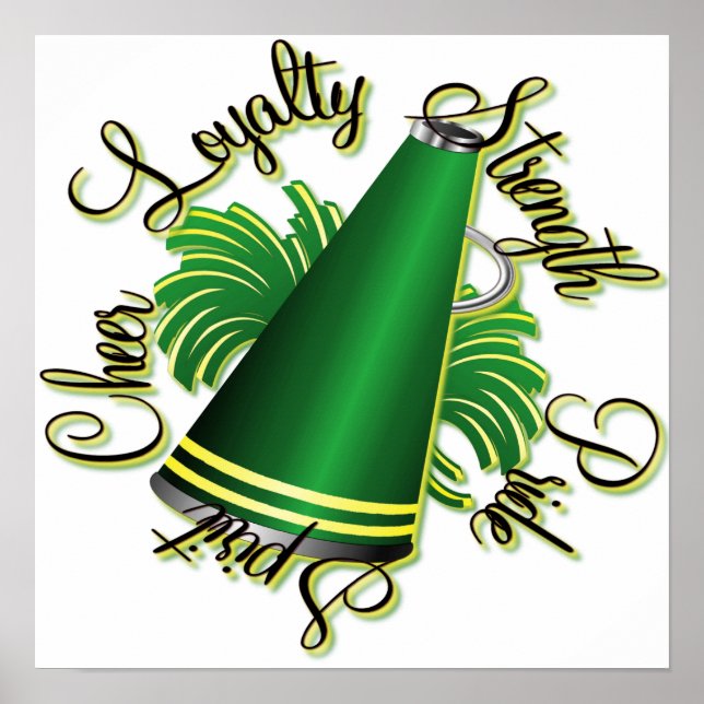 Póster Quejas de las cualidades verdes y amarillas (Frente)