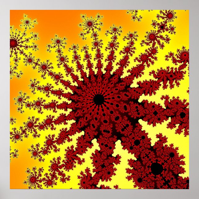 Póster Quema de fuego de cerezo (Frente)
