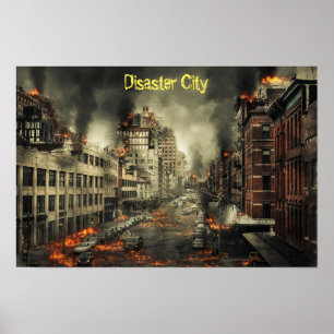 Póster Quema de la ciudad del desastre